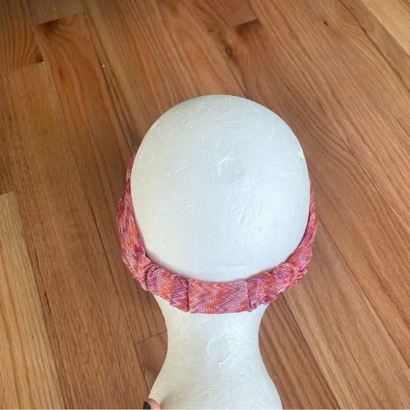 Missoni Pink Orange Zigzag Chevron Stretch Knit Wide Headband EUC One Size - Picture 5 of 9
